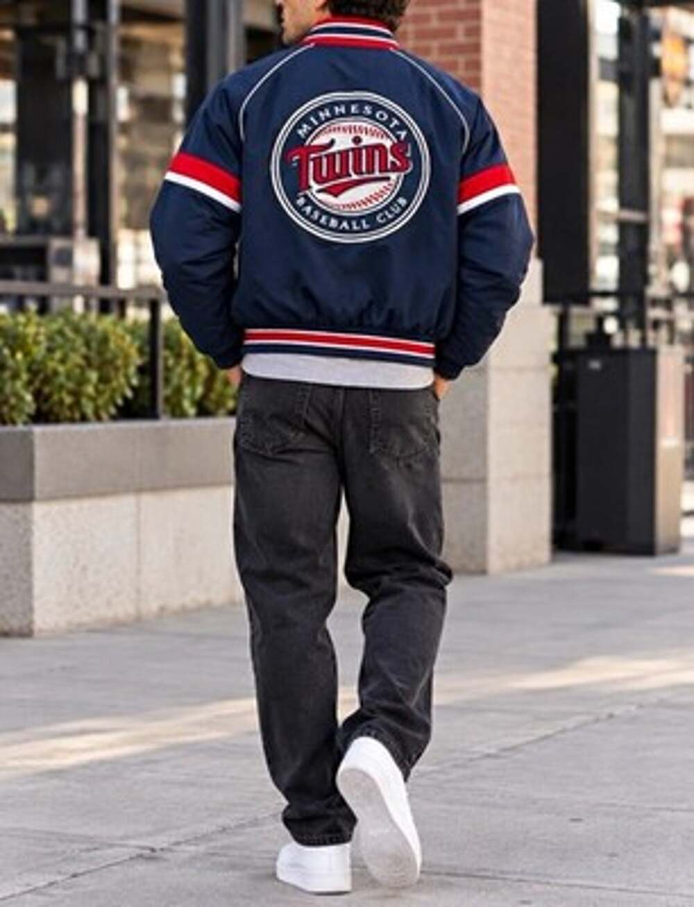 Minnesota Twins Jacket Mens L Navy G-III Carl Banks Full Zip Embroidered MLB